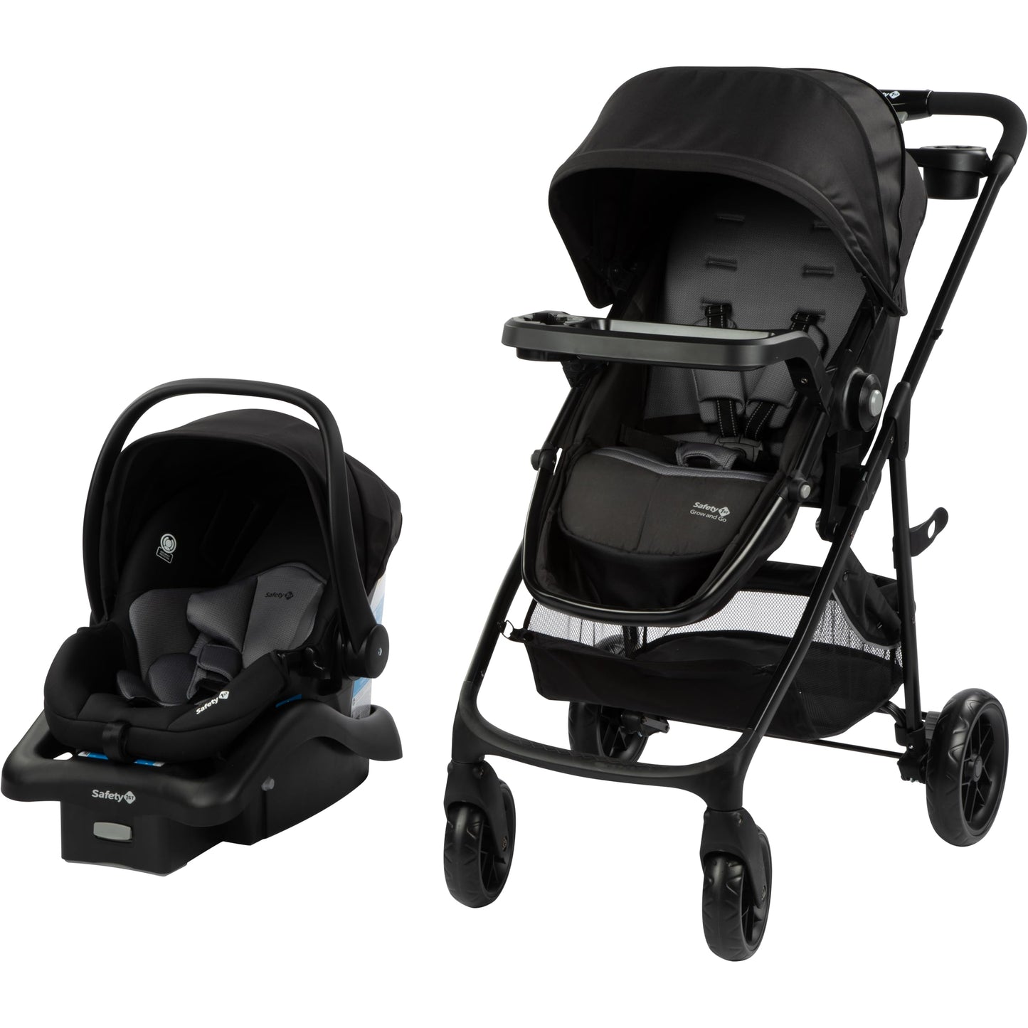 Safety 1st Grow and Go Flex 8-in-1 Travel System, Infant Car Seat Stroller Combo, Orchid Bloom