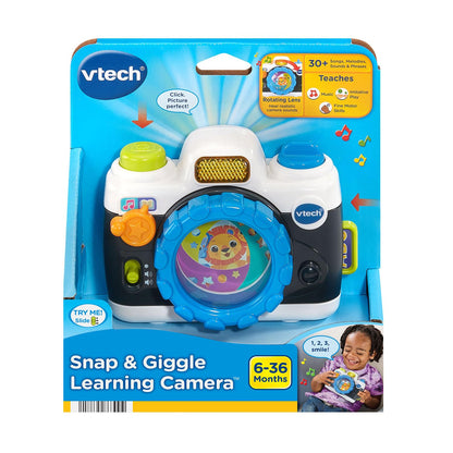 VTech Snap and Giggle Learning Toy Camera with Realistic Sounds, Black