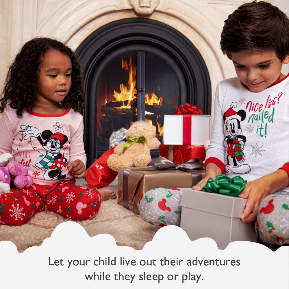 Disney Unisex Kids' 6-piece Snug-fit Cotton Matching Comfortable Pajama Set, Soft & Cute for Kids