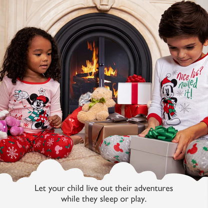 Disney Unisex Kids' 6-piece Snug-fit Cotton Matching Comfortable Pajama Set, Soft & Cute for Kids