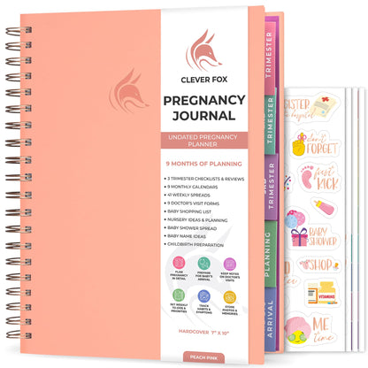 Clever Fox Pregnancy Journal & Memory Book - Pregnancy Planner & Notebook for Expecting Moms – Baby Keepsake, First Time Moms Gift (Lavender, 9" x 10.5")