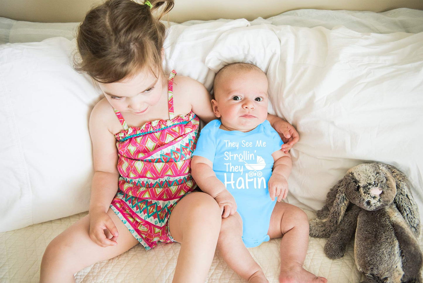 AW Fashions They See Me Strolli' They Hatin Bodysuit Newborn Boy Outfits Cute Romper Baby Girl Clothes