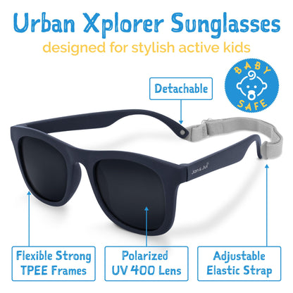 JAN & JUL Baby Toddler Kids’ Flexible UV-400 Polarized Sun-glasses with Strap for Girls Boys
