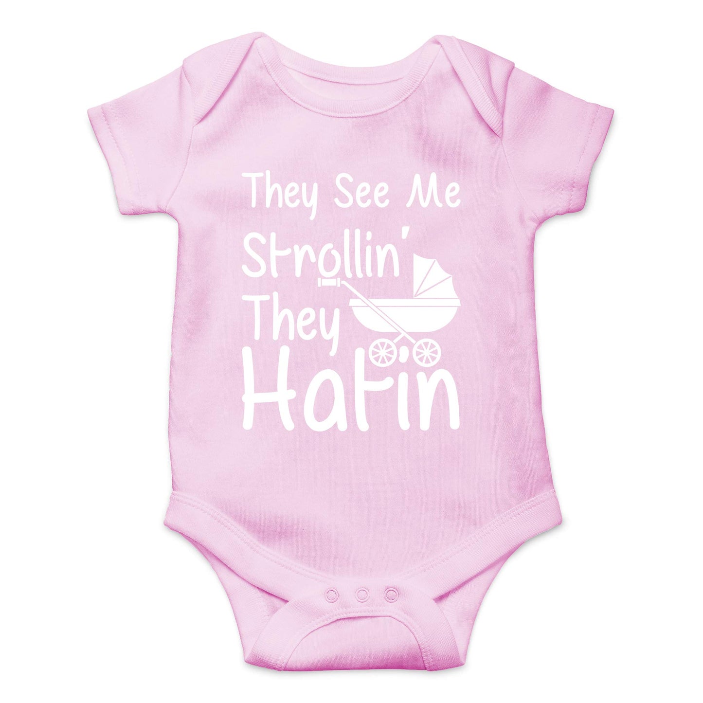 AW Fashions They See Me Strolli' They Hatin Bodysuit Newborn Boy Outfits Cute Romper Baby Girl Clothes