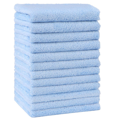 HOMEXCEL Baby Washcloths 24 Pack-Microfiber Coral Fleece Baby Bath Face Towel 7 x 9 Inch Extra Absorbent and Soft Burp Cloth and Wash Cloths for Newborn-Infants and Toddlers-Gentle On Sensitive Skin