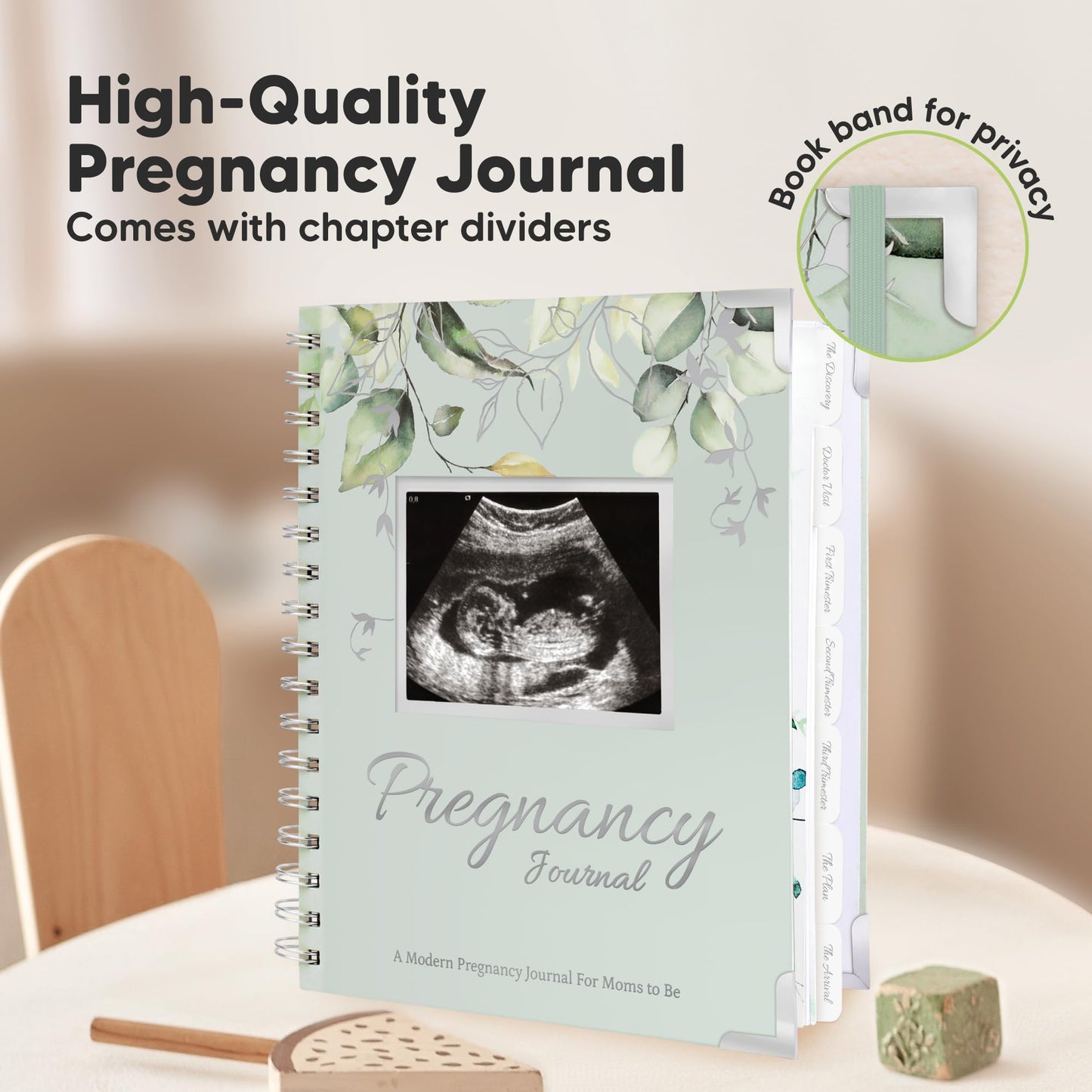 Pregnancy Journal for First Time Moms Gifts - 90 Pages Hardcover Pregnancy Memory Book, Beautiful & Cute Baby Book Keepsake, Ultrasound Baby Scrapbook, Mom To Be Gift (Alpine)