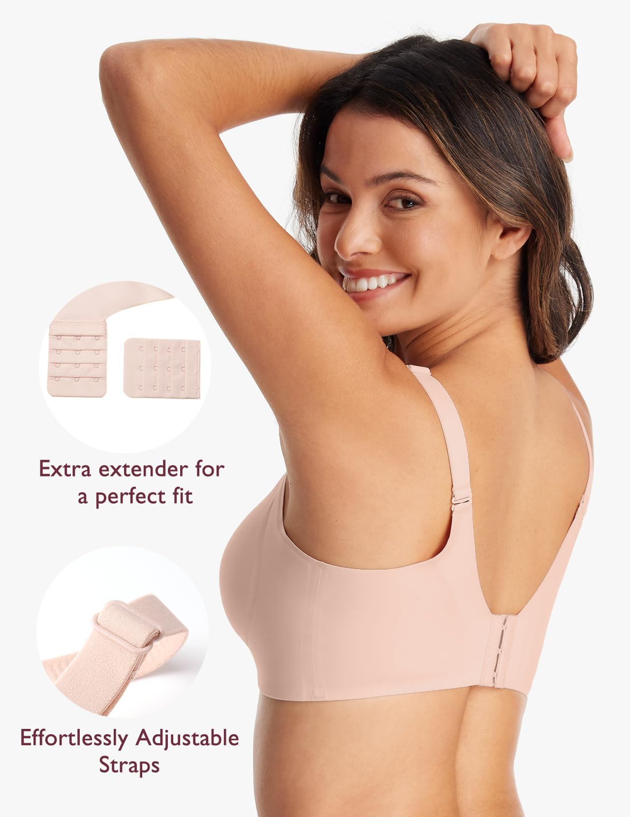 Momcozy Nursing Bras for Breastfeeding, YN21 Seamless Ultra Comfort Maternity Bra, Natural Shape, Pregnancy Sleep Bralette