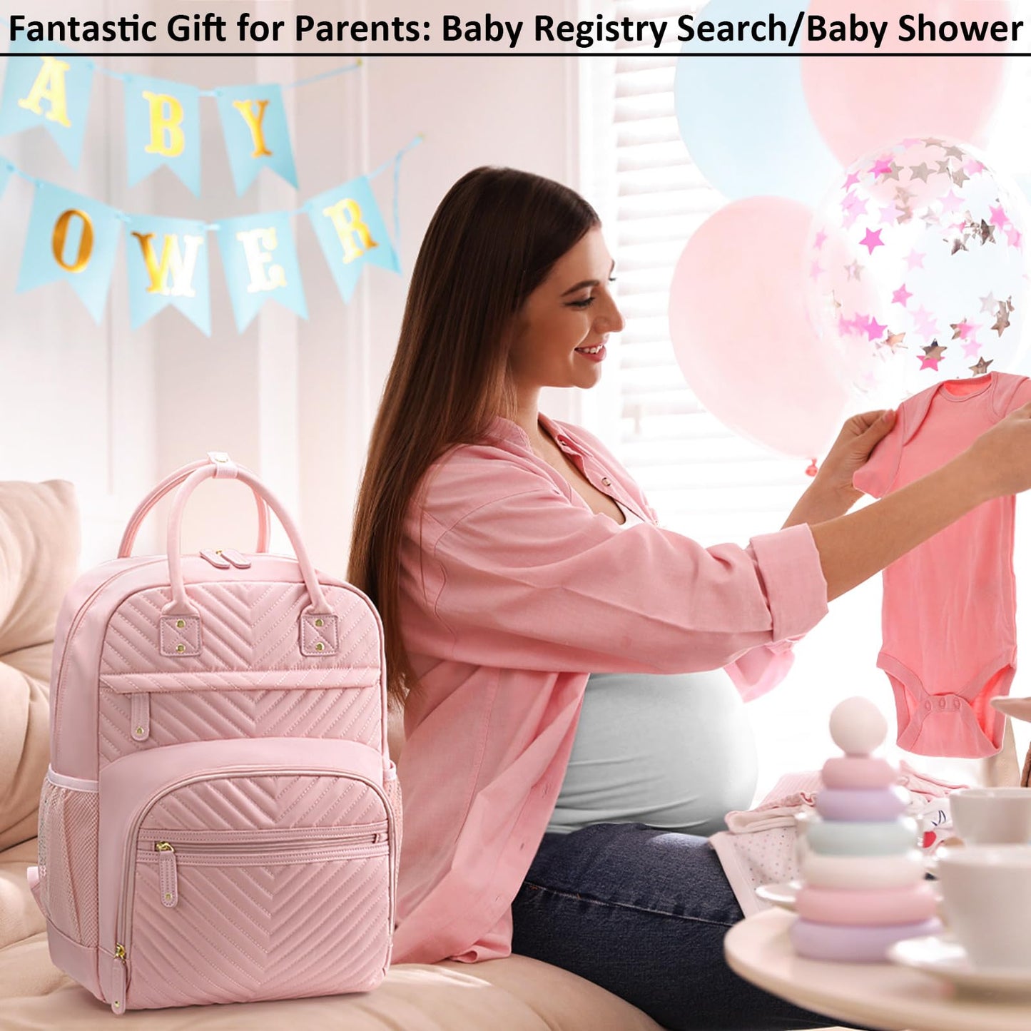 Tenot Diaper Bag Backpack for Women Large Capacity with Insulated Pockets Multifunctional Diaper Bags For Baby Girl Boy Waterproof Baby Bags For Mama Maternity Travel Bag Black