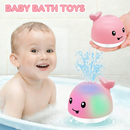 Toddla Whale Bath Toy Sprinkler - Water Pool Toys for Toddlers 1-3, Light Up Floating Baby Bath Toys, Birthday Gift for 1 2 3 4 5 Year Old Boys Girls,, Water Sensory Toys for Kids