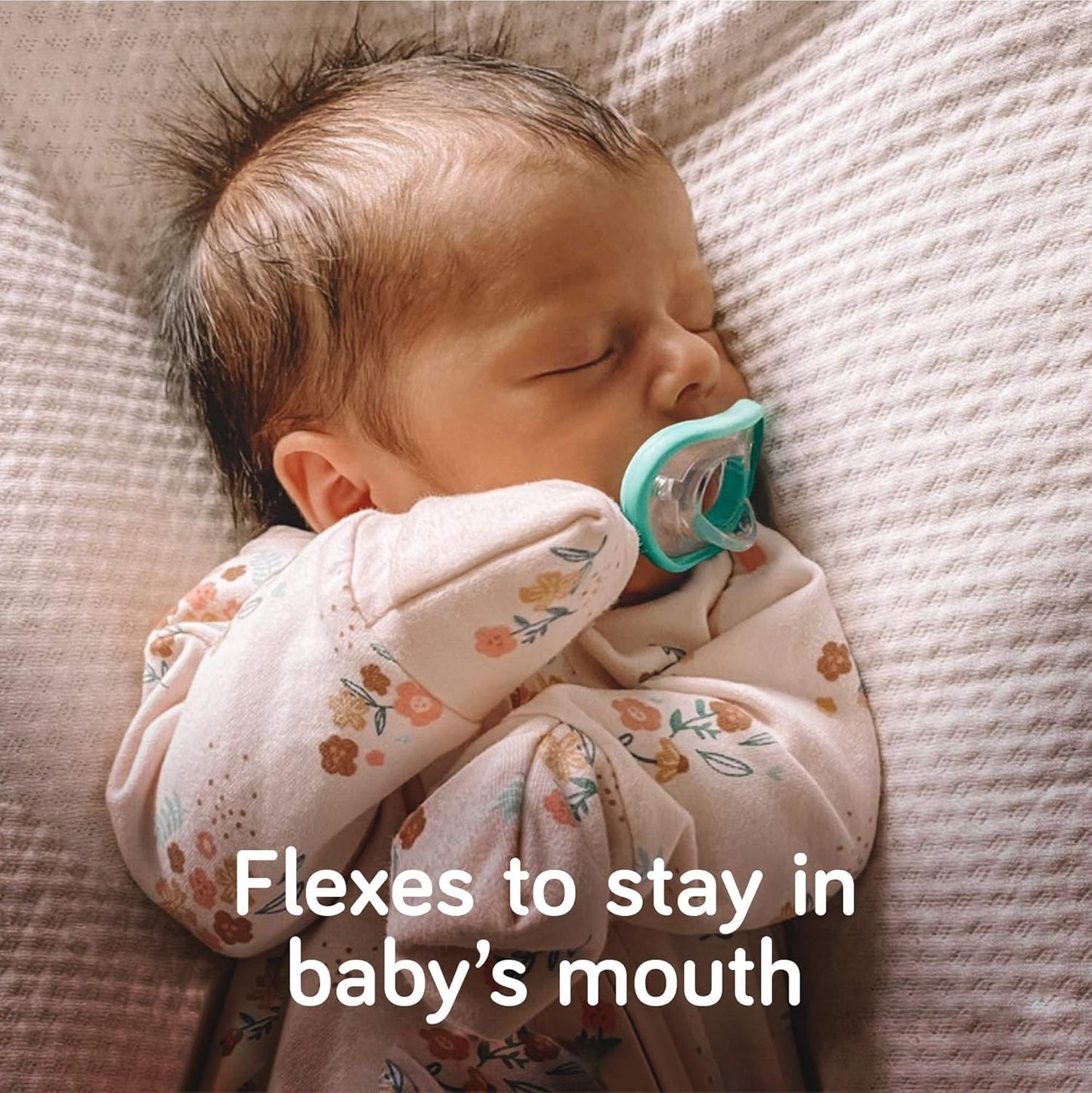 Nanobebe Active Baby Pacifiers 4-36 Months - Orthodontic, Lightweight and Vented, Curves Comfortably with Face Contour, 100% Silicone - BPA Free, Perfect Baby Registry Gift 4pk, White/Pink