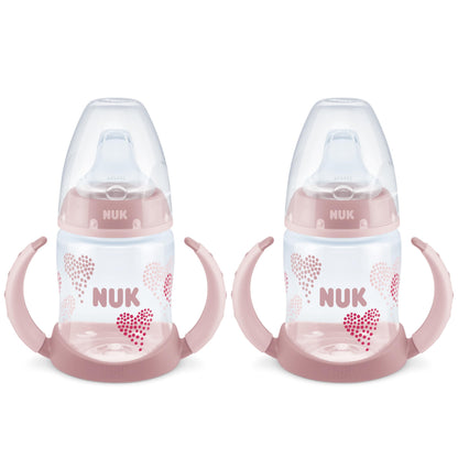 NUK Learner Cup, 6+ Months, Fun Fruits and Animals, Amazon Exclusive Collection, 5 Oz, Pack of 2 – BPA Free, Soft Spout, Spill Proof Sippy Cup