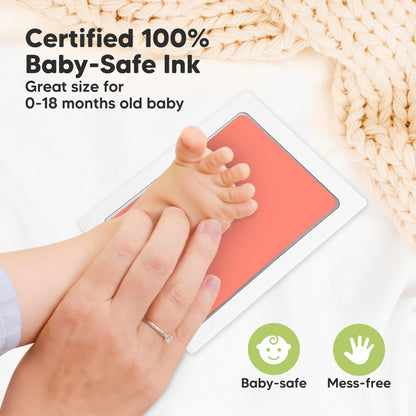 4-Pack Inkless Baby Hand and Footprint Kit - Mess Free Ink Pad for Newborn Keepsake, Dog Nose & Paw Print Kit, Clean Touch Ink Pad for Baby Hand & Footprints, First Mother's Day (Jet Black)
