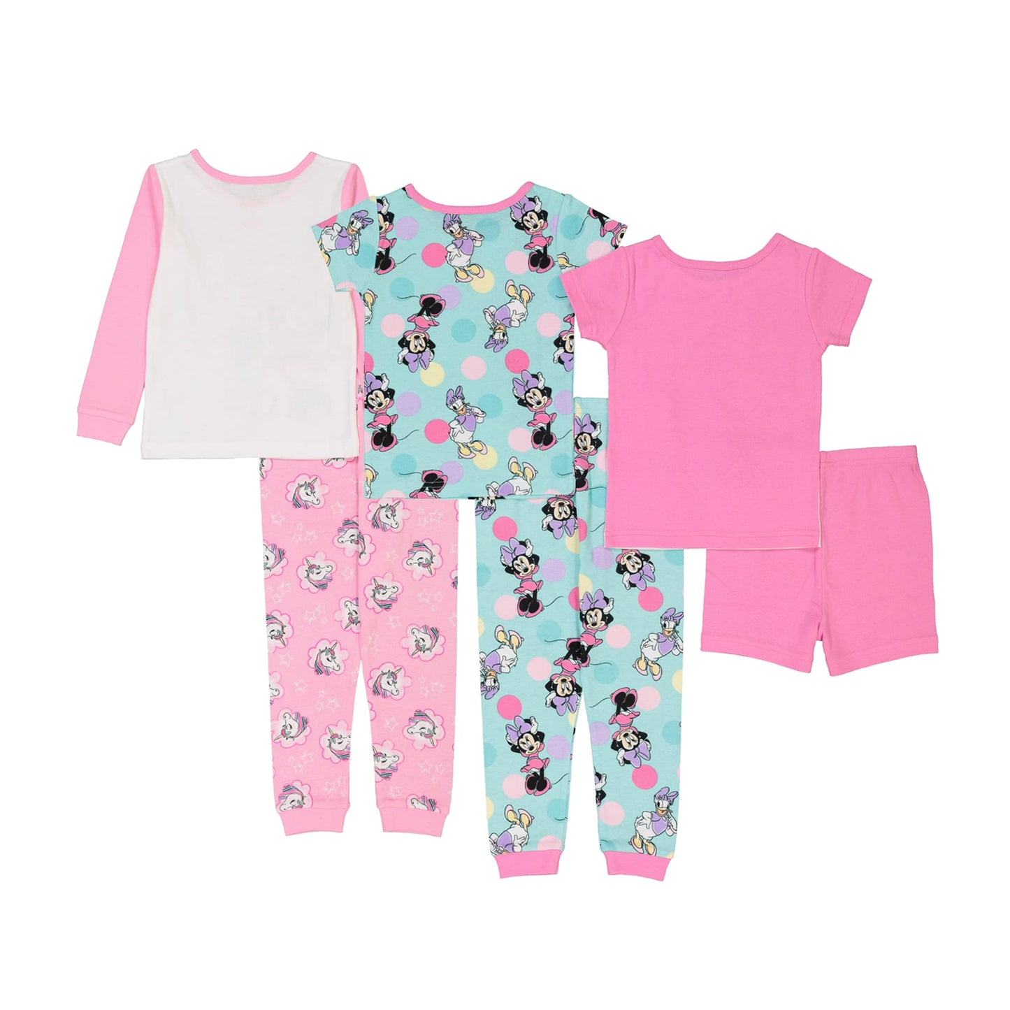 Disney Unisex Kids' 6-piece Snug-fit Cotton Matching Comfortable Pajama Set, Soft & Cute for Kids