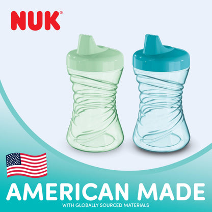 NUK Fun Grips Hard Spout Sippy Cup, 10 oz. | Easy to Hold, BPA Free, Spill Proof Toddler Cup, 4pk