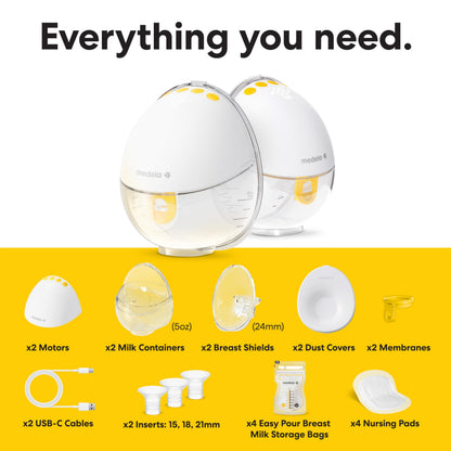 Medela Motion InBra Wearable Breast Pump, Portable Hands-Free Wireless Electric Pump, Highly efficient, Lightweight, Custom fit with Inserts, Rechargeable Battery, Discreet, Quiet, Only 3 Parts