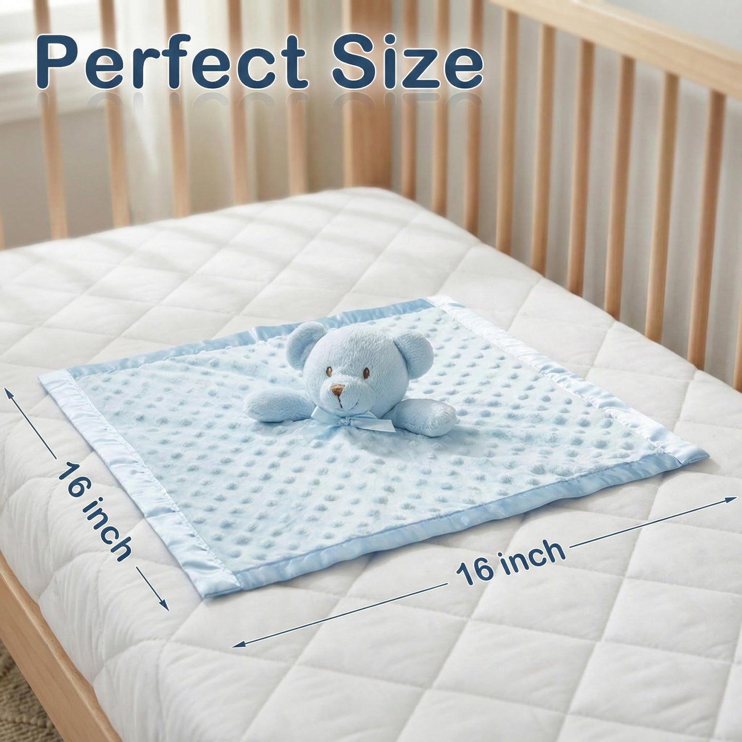 Pro Goleem Elephant Security Blanket, Soft Lovey Unisex Lovie Baby Gifts for Boys and Girls Snuggle Toy Stuffed Animal Newborn Essentials and Items Grey 16 Inch