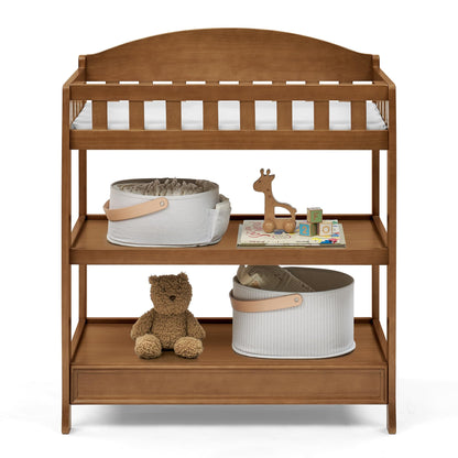 Delta Children Infant Changing Table with Pad, Dark Chocolate