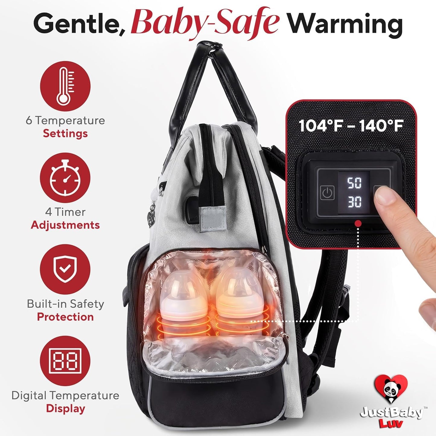Award-Winning Baby Diaper Bag Backpack with Changing Station –Large Multifunction Waterproof Diaper Bag, Warm Bottle Pockets, Travel Baby Organizer Mom & Dad, Newborn Baby Essentials, Newborn Gift