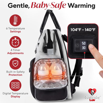 Award-Winning Baby Diaper Bag Backpack with Changing Station –Large Multifunction Waterproof Diaper Bag, Warm Bottle Pockets, Travel Baby Organizer Mom & Dad, Newborn Baby Essentials, Newborn Gift