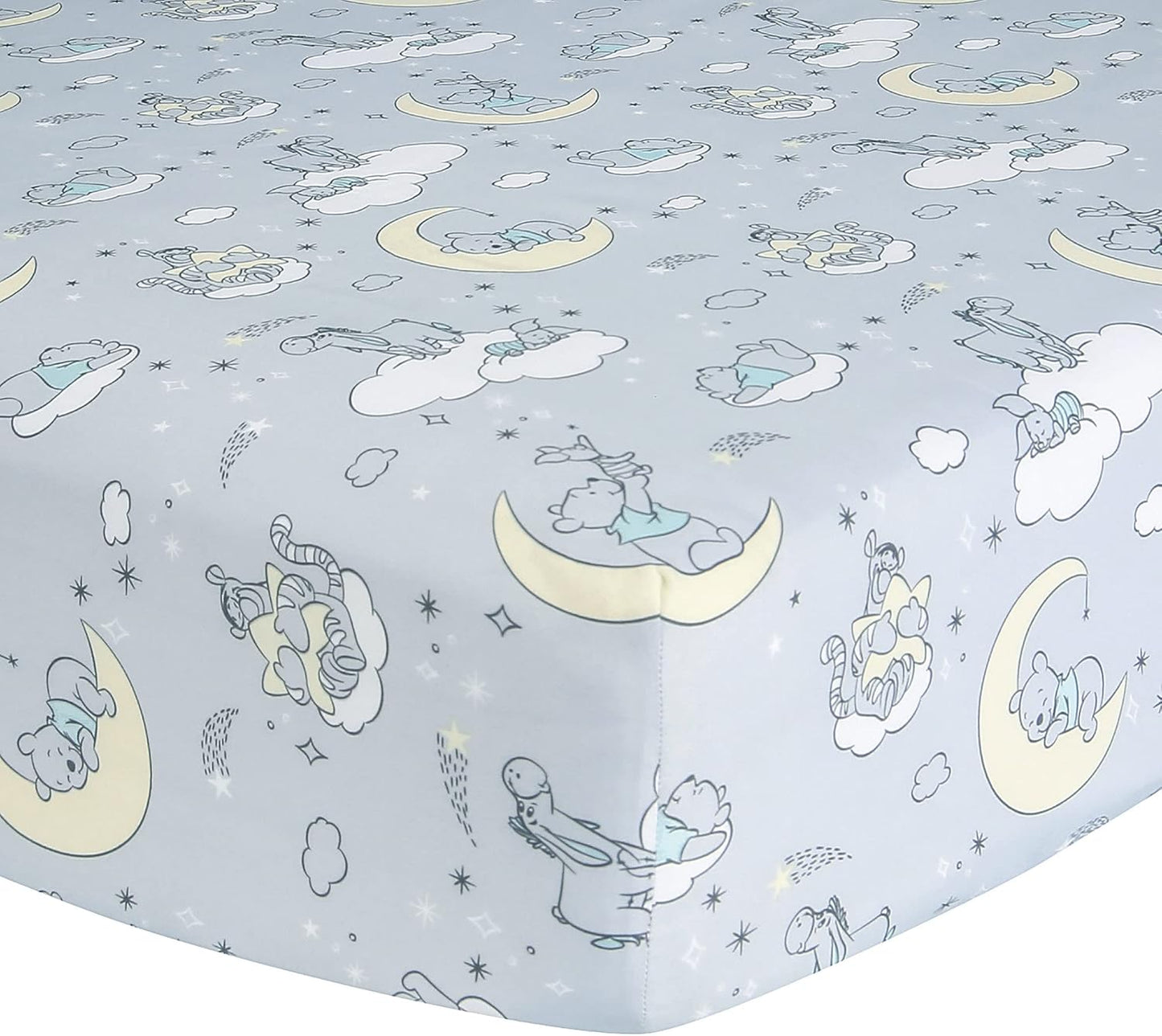 Lambs & Ivy Disney Baby Forever Mickey Mouse White Fitted Crib Sheet