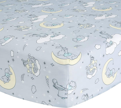 Lambs & Ivy Disney Baby Forever Mickey Mouse White Fitted Crib Sheet