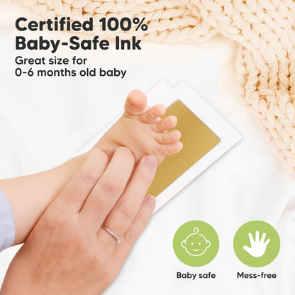 4-Pack Inkless Baby Hand and Footprint Kit - Mess Free Ink Pad for Newborn Keepsake, Dog Nose & Paw Print Kit, Clean Touch Ink Pad for Baby Hand & Footprints, First Mother's Day (Jet Black)