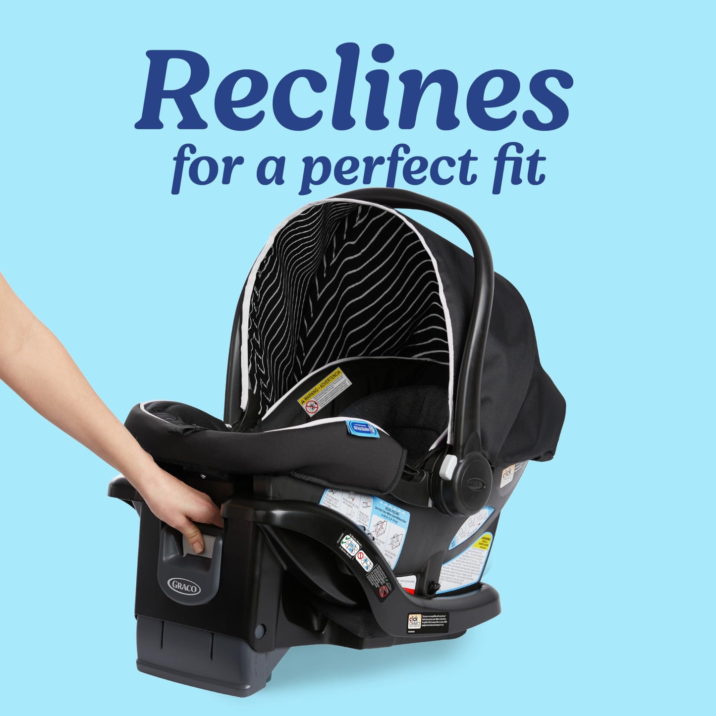 Graco® SnugRide Lite LX Infant Car Seat, Lightweight Rear-Facing Seat for Babies 4–30 lb, 4-Position Adjustable Base, LATCH Installation & ProtectPlus Engineered, Studio