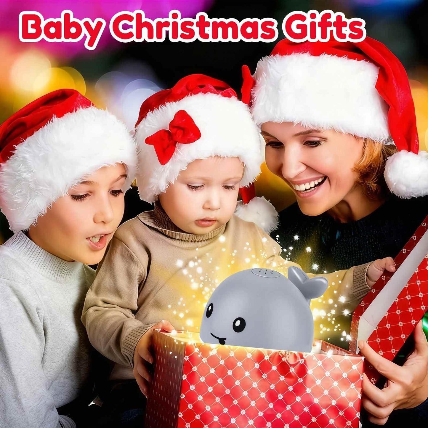 Toddla Whale Bath Toy Sprinkler - Water Pool Toys for Toddlers 1-3, Light Up Floating Baby Bath Toys, Birthday Gift for 1 2 3 4 5 Year Old Boys Girls,, Water Sensory Toys for Kids