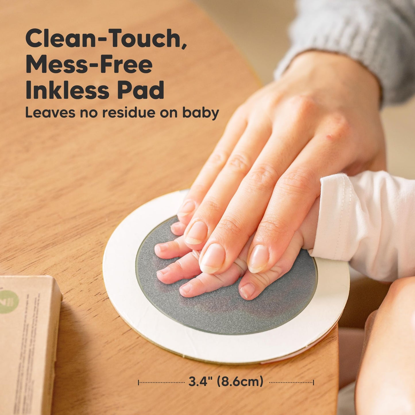4-Pack Inkless Baby Hand and Footprint Kit - Mess Free Ink Pad for Newborn Keepsake, Dog Nose & Paw Print Kit, Clean Touch Ink Pad for Baby Hand & Footprints, First Mother's Day (Jet Black)