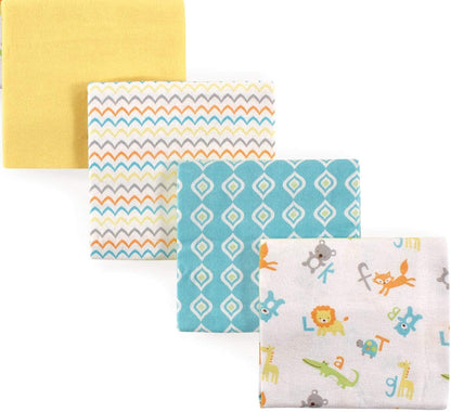 Luvable Friends Unisex Baby Cotton Flannel Receiving Blankets, Rainbow 7-Pack, One Size