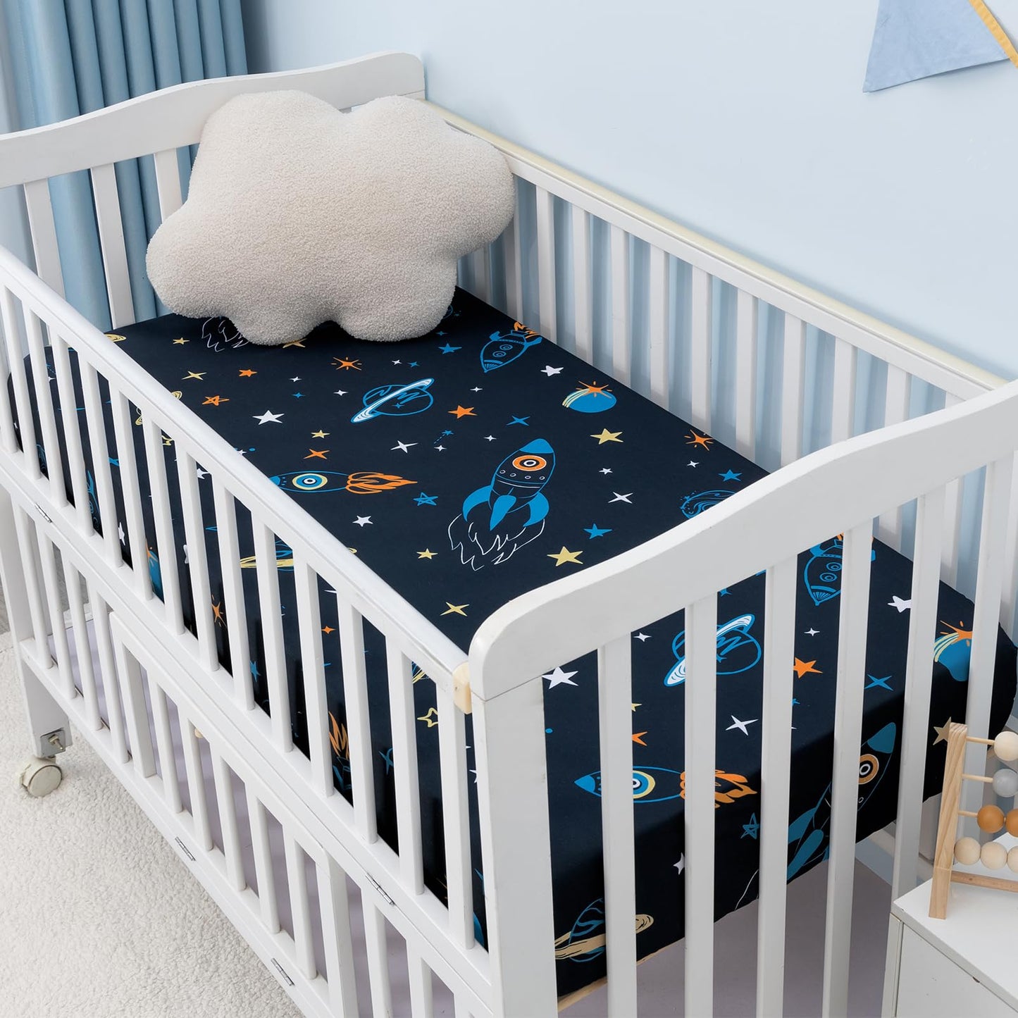 david's kids 3 Pack Fitted Crib Sheets, Ultra Soft Breathable Comfortable Baby Sheet Set for Boys Girls Neutral, 28x52 Inch Fits Standard Crib and Toddler Mattresses, Dinosaur