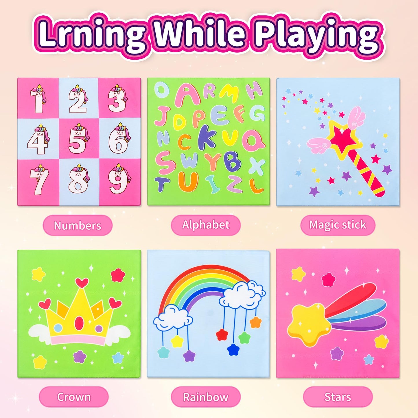 usrela 4 in 1 Baby Toys for 6 12 18 Month, Learning Toys for Babies 6-12 Months, Busy Cube, Stacking Sorter, Piano Xylophone Pull String Travel Toy, Birthday Gifts for Toddlers 1 2 Years Old