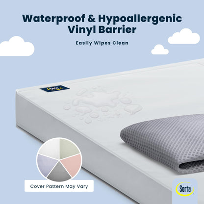 Serta Perfect Start Limited Dual Sided Baby Crib Mattress and Toddler Mattress, Breathable Fiber Core, GREENGUARD Gold Certified, Waterproof, 7 Year Warranty, Made in USA