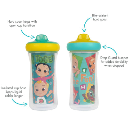 The First Years Disney Minnie Mouse Insulated Sippy Cups - Insulated Toddler Cups with Bite-Resistant Hard Spout - 9 Ounces - 2 Count
