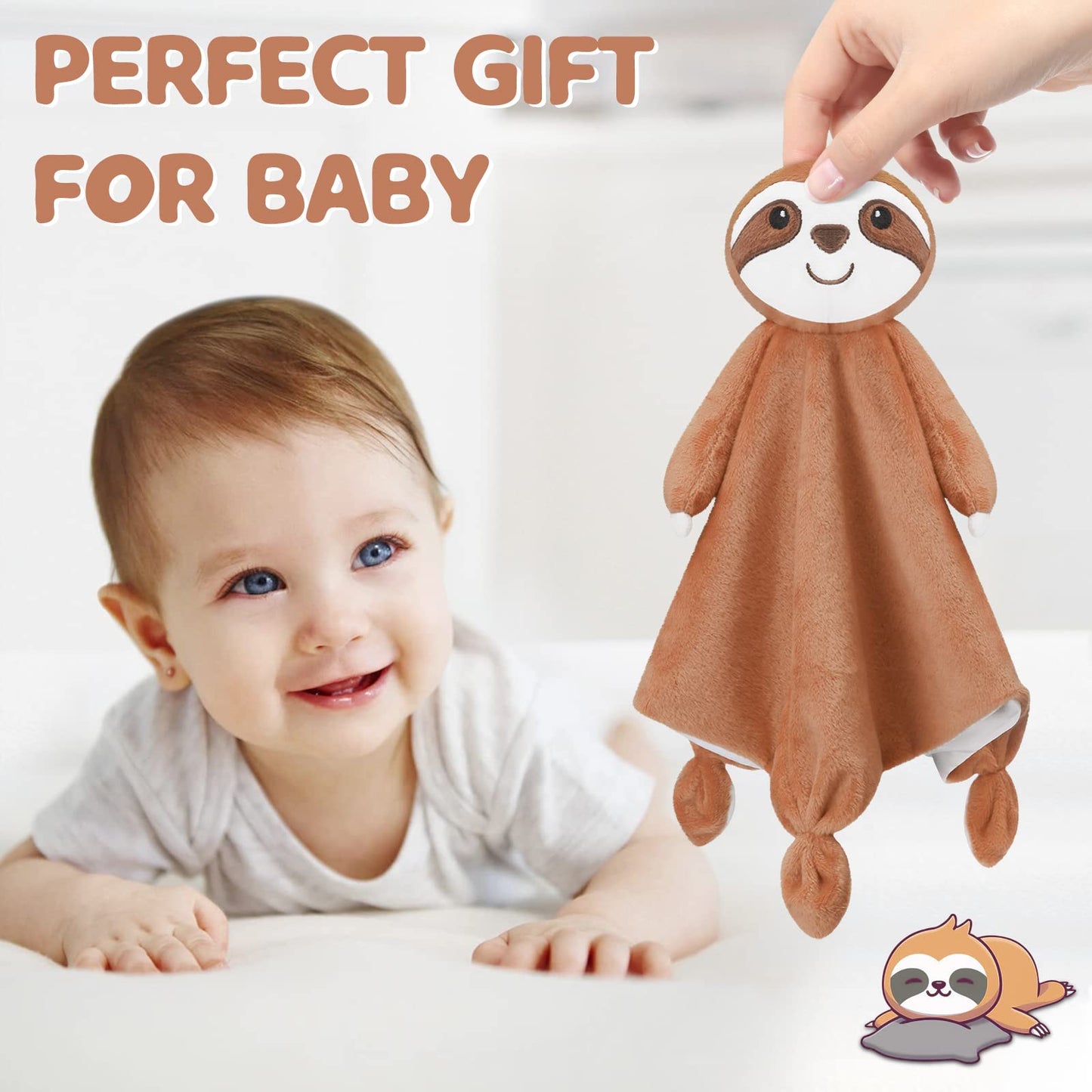Pro Goleem Elephant Security Blanket, Soft Lovey Unisex Lovie Baby Gifts for Boys and Girls Snuggle Toy Stuffed Animal Newborn Essentials and Items Grey 16 Inch
