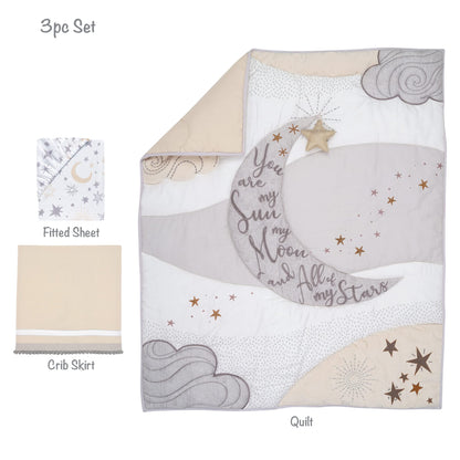 Lambs & Ivy Disney Baby Pooh Bear & Pals Cotton 3Piece Nursery Crib Bedding Set