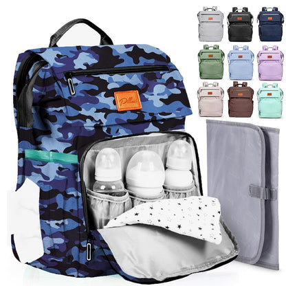 PILLANI Baby Diaper Bag Backpack - Baby Bag for Girls & Boys, Large Waterproof Toddler Diaper Backpack - Baby Shower Gifts & Registry Must Haves - Travel Diaper Bags with Changing Pad - Newborn Stuff