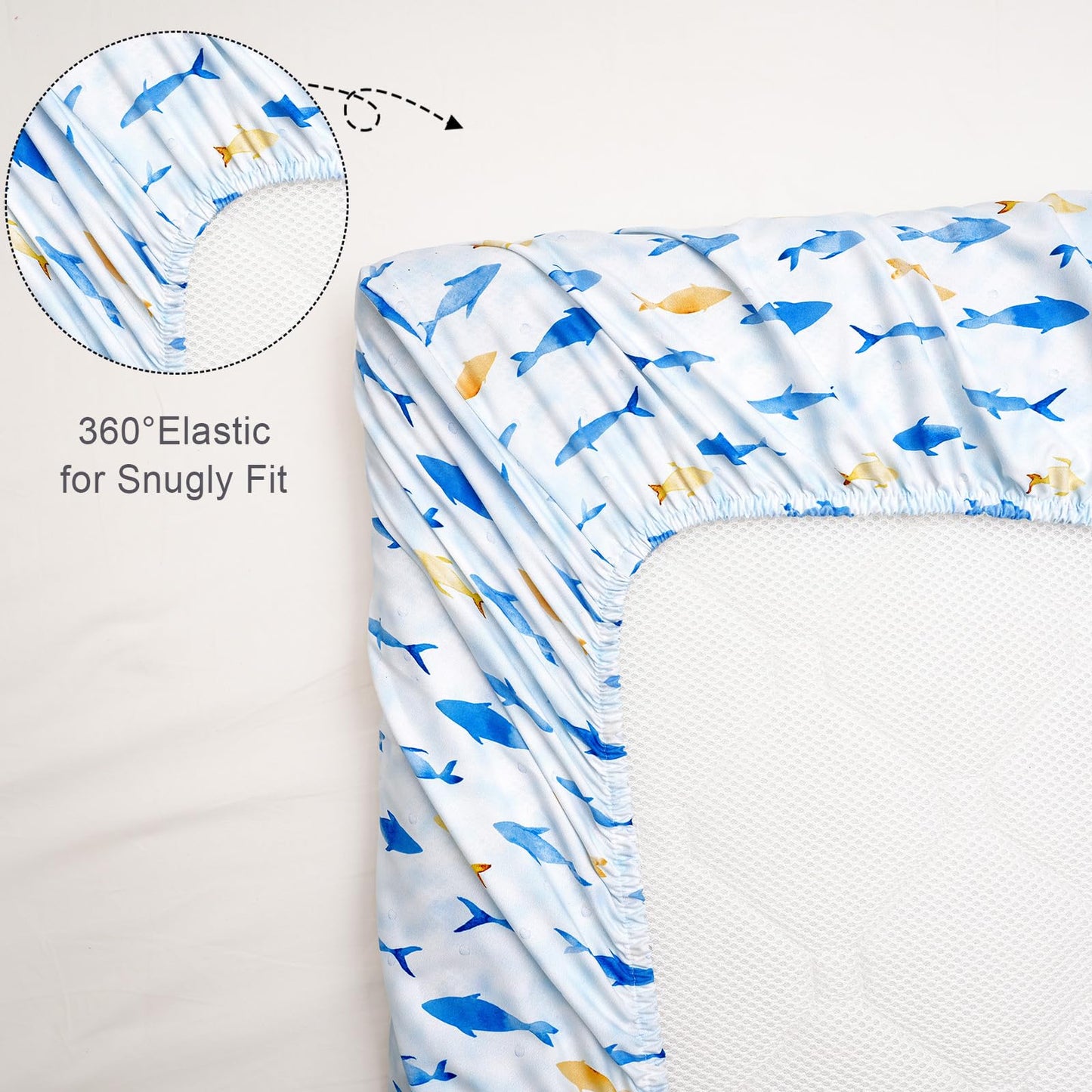 david's kids 3 Pack Fitted Crib Sheets, Ultra Soft Breathable Comfortable Baby Sheet Set for Boys Girls Neutral, 28x52 Inch Fits Standard Crib and Toddler Mattresses, Dinosaur