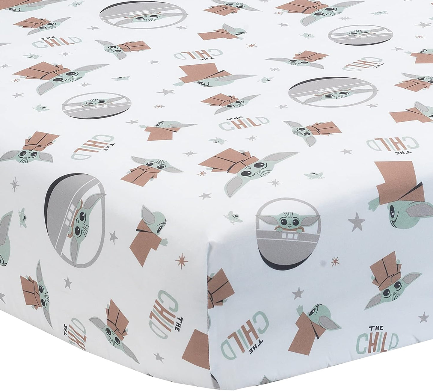 Lambs & Ivy Disney Baby Forever Mickey Mouse White Fitted Crib Sheet