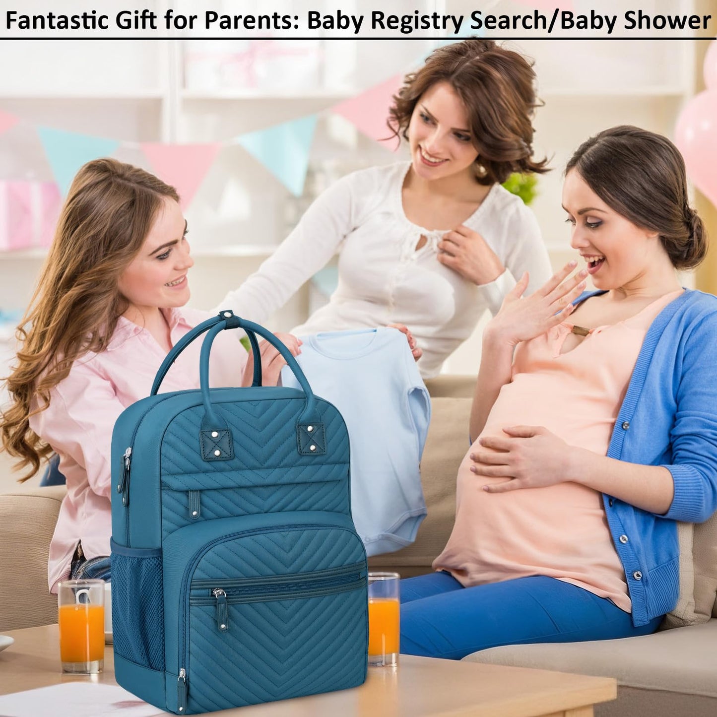 Tenot Diaper Bag Backpack for Women Large Capacity with Insulated Pockets Multifunctional Diaper Bags For Baby Girl Boy Waterproof Baby Bags For Mama Maternity Travel Bag Black