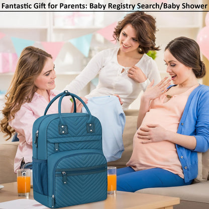 Tenot Diaper Bag Backpack for Women Large Capacity with Insulated Pockets Multifunctional Diaper Bags For Baby Girl Boy Waterproof Baby Bags For Mama Maternity Travel Bag Black