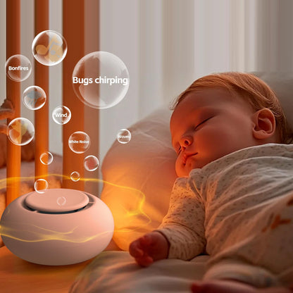Portable Baby Sound Machine [White Noise for Babies Kids Adults][Timer Function][12 Soothing Sounds][Sleep Soother] 15 Hours Battery Life, Travel,Registry,Gifts,Shower,Clips on Baby Stroller