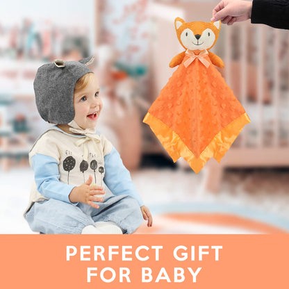 Pro Goleem Elephant Security Blanket, Soft Lovey Unisex Lovie Baby Gifts for Boys and Girls Snuggle Toy Stuffed Animal Newborn Essentials and Items Grey 16 Inch