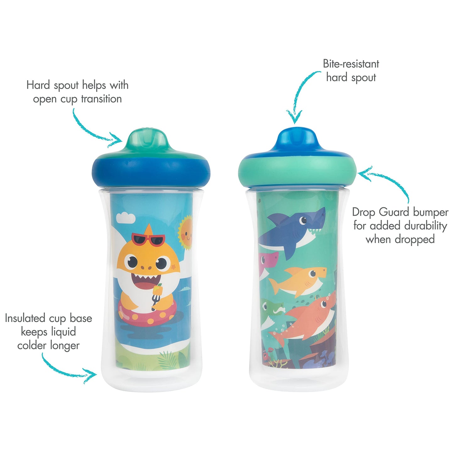 The First Years Disney Minnie Mouse Insulated Sippy Cups - Insulated Toddler Cups with Bite-Resistant Hard Spout - 9 Ounces - 2 Count