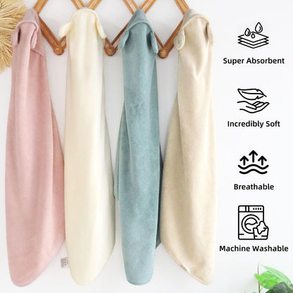 LifeTree 1 Pack Baby Hooded Towel with 1 Pack Washcloth for Newborn, 100% Cotton Bath Towel for Babies, Infant, Toddler and Kids, Thick,Soft and Absorbent, 30 * 30 Inches, Newborn Essentials, Pink