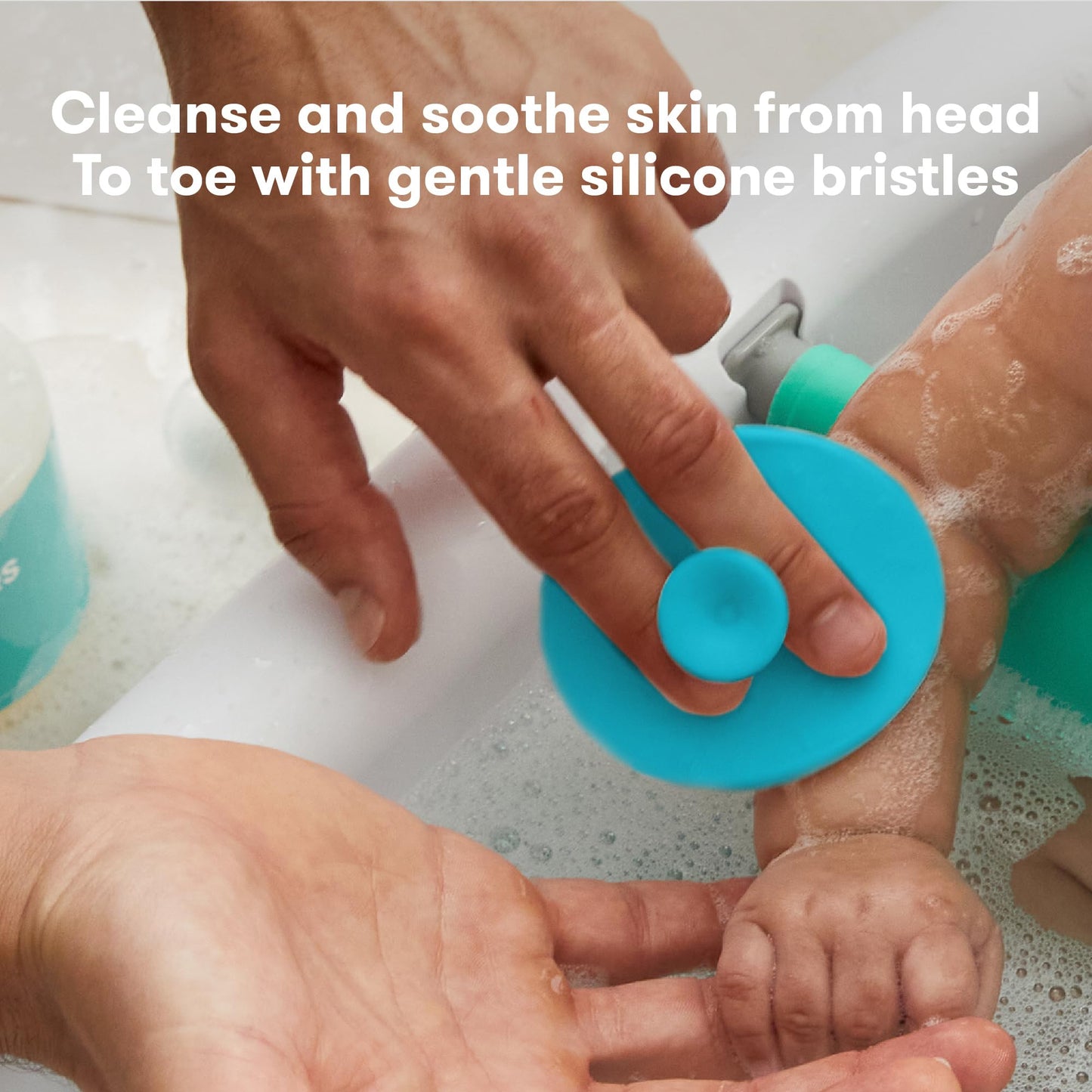 Frida Baby Control The Flow Bath Rinse Cup, Tear Free Rinser to Wash Hair and Body with Easy Grip Handle and Removable Rain Shower, Made in USA