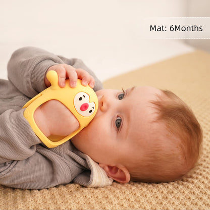 Smily Mia Penguin Teethers, Silicone TeethingToys for Babies 0-6Months, Baby Teethers for 3-6Months, Hand Teether for Infants, Teething/Teether Pacifiers for Infants, Light Purple