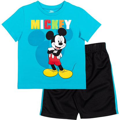 Disney Mickey Mouse T-Shirt and Shorts Outfit Set Infant to Big Kid Sizes (12 Months - 12)