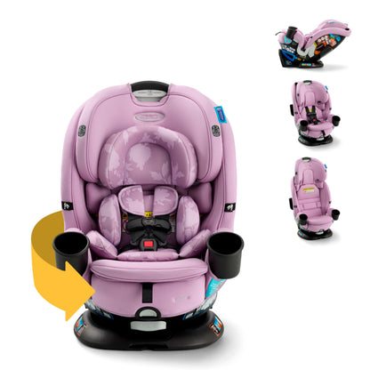 Graco Turn2Me 3-in-1 Rotating Convertible Car Seat, Manchester, Rear-Facing Rotation Only, Forward-Facing Mode, Highback Booster Up to 100 lbs, Adjustable Headrest & Harness, Steel Reinforced Frame