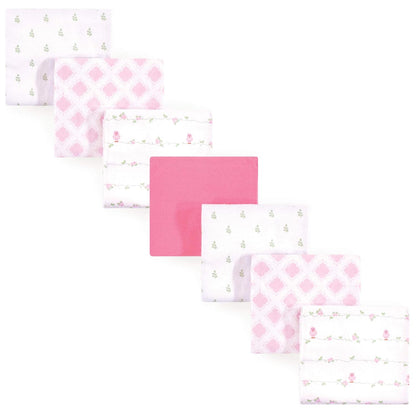 Luvable Friends Unisex Baby Cotton Flannel Receiving Blankets, Rainbow 7-Pack, One Size